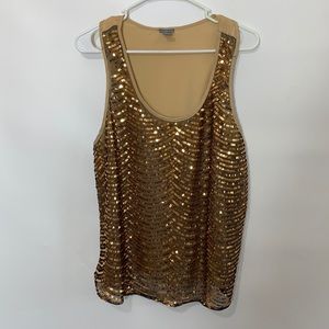 copper sequin top